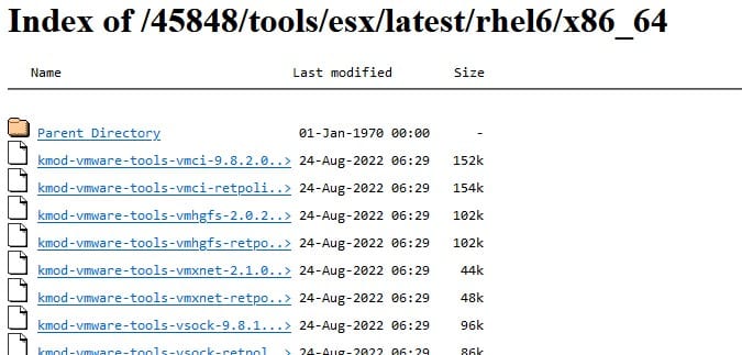 How to download all versions of VMware Tools | rpm vmware