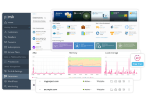 System Administration. Home | Plesk screenshot 360