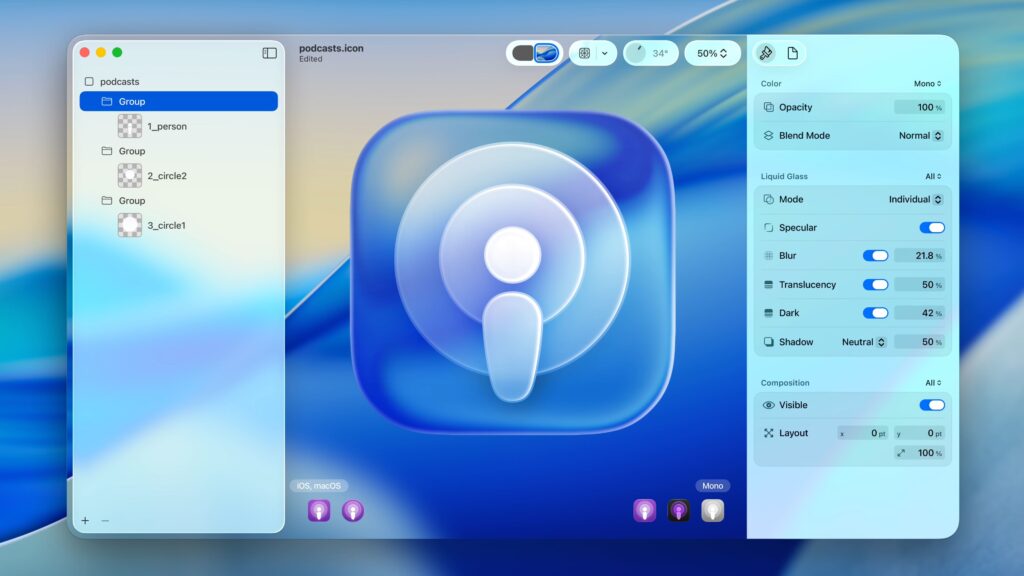 Apple Empowers Developer Creativity with New Intelligent Tools and a Revolutionary Design | Apple WWDC25 Liquid Glass Icon Composer