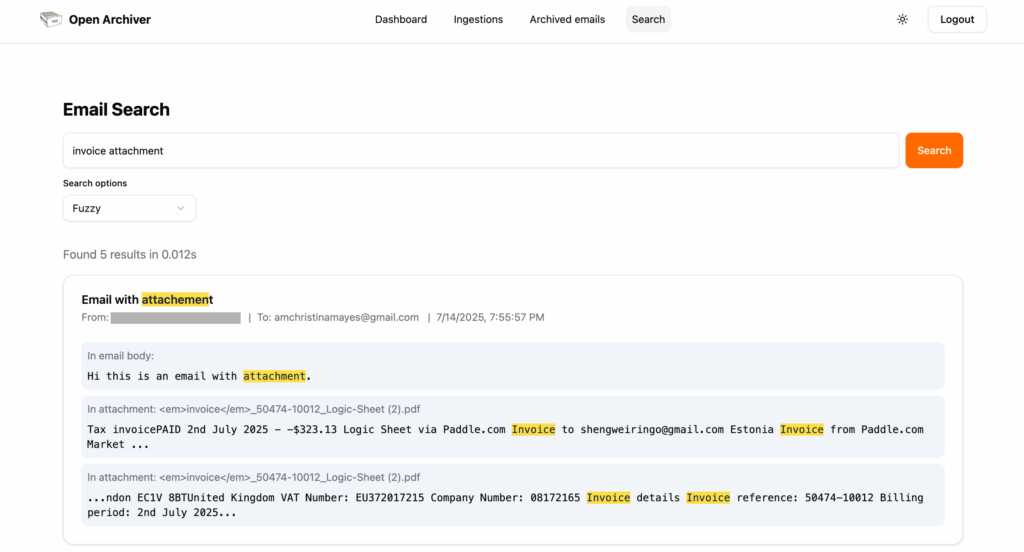 Open Archiver: The Open-Source Platform Reinventing Email Archiving | open archiver search