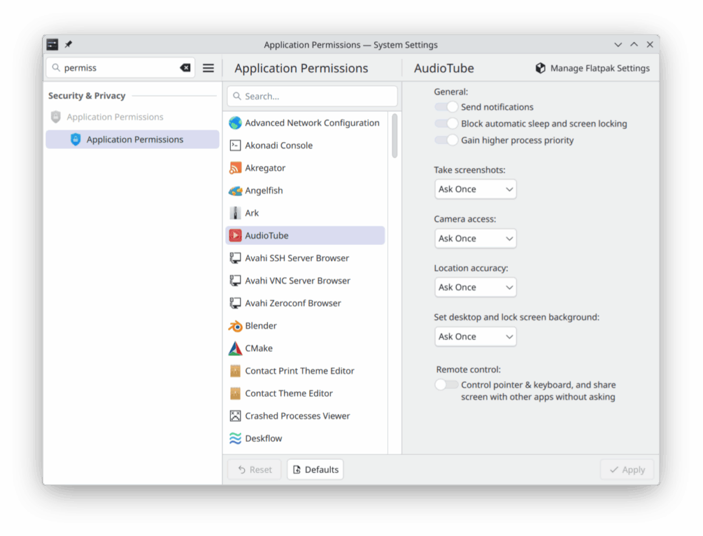Plasma 6.5: KDE’s most polished release doubles down on fluidity, accessibility and the power of small fixes | kde 6 5 linux system settings app permissions