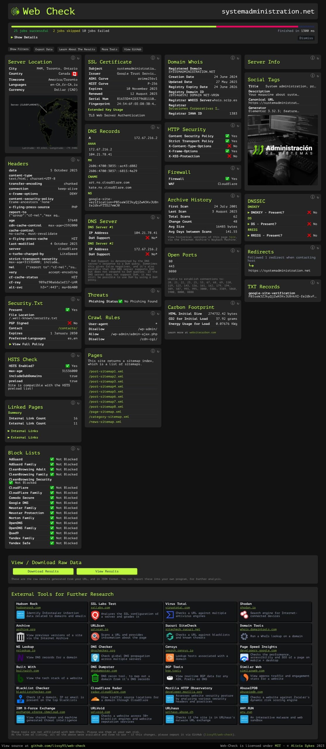 Web-Check: the OSINT “X-ray” for any website you can use in 20 seconds (and self-host anywhere) | webcheck systemadministration scaled