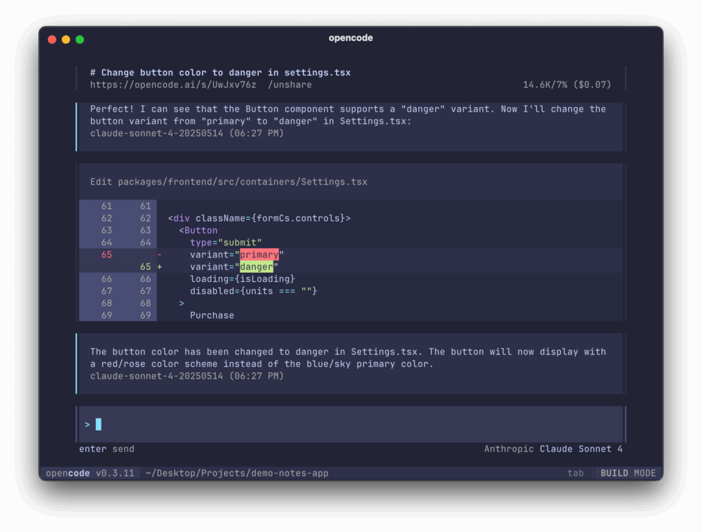 OpenCode: the terminal-native AI coding agent built for developers and sysadmins | opencode